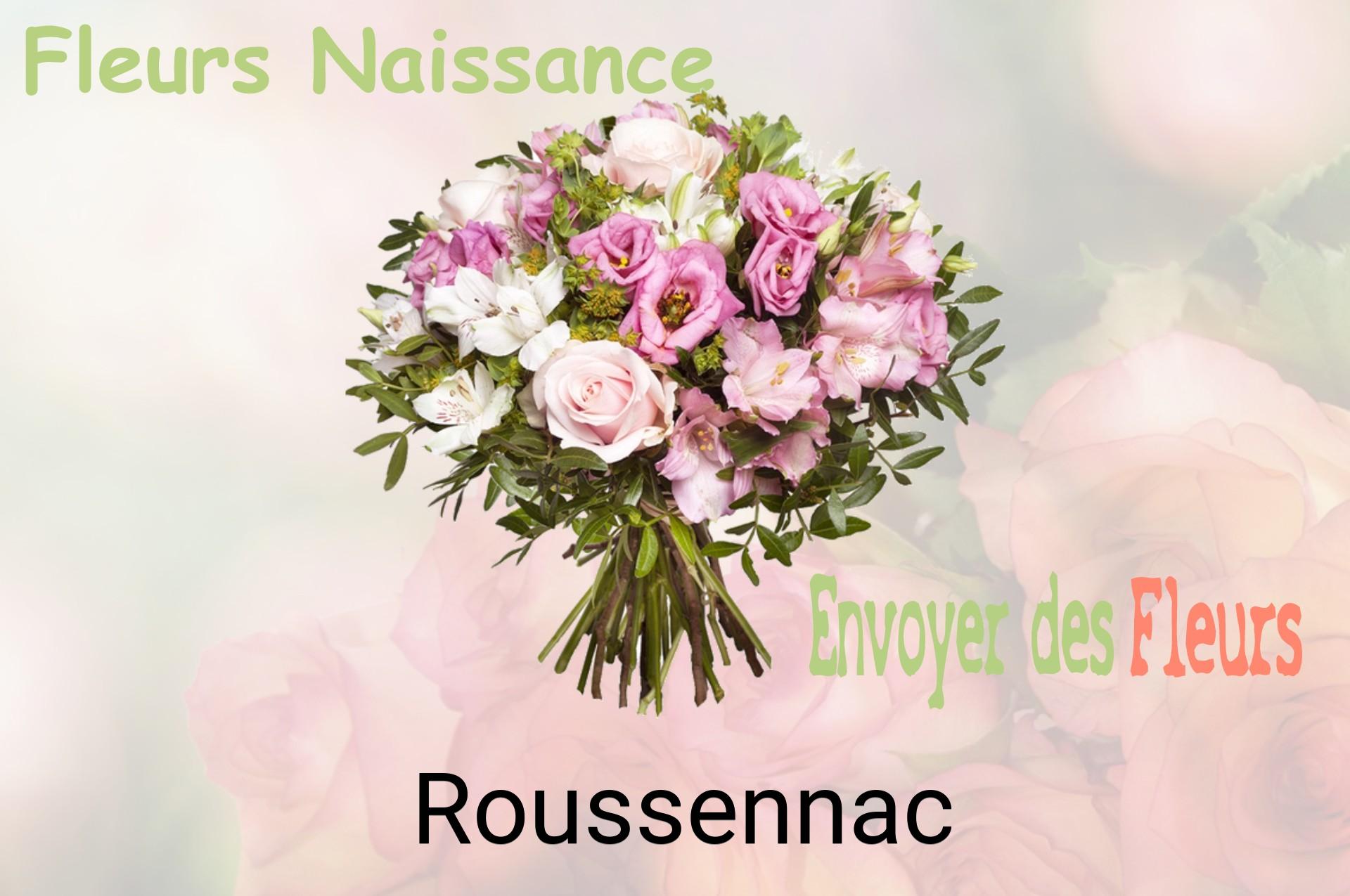 Bouquet de fleurs de naissance livré à Roussennac